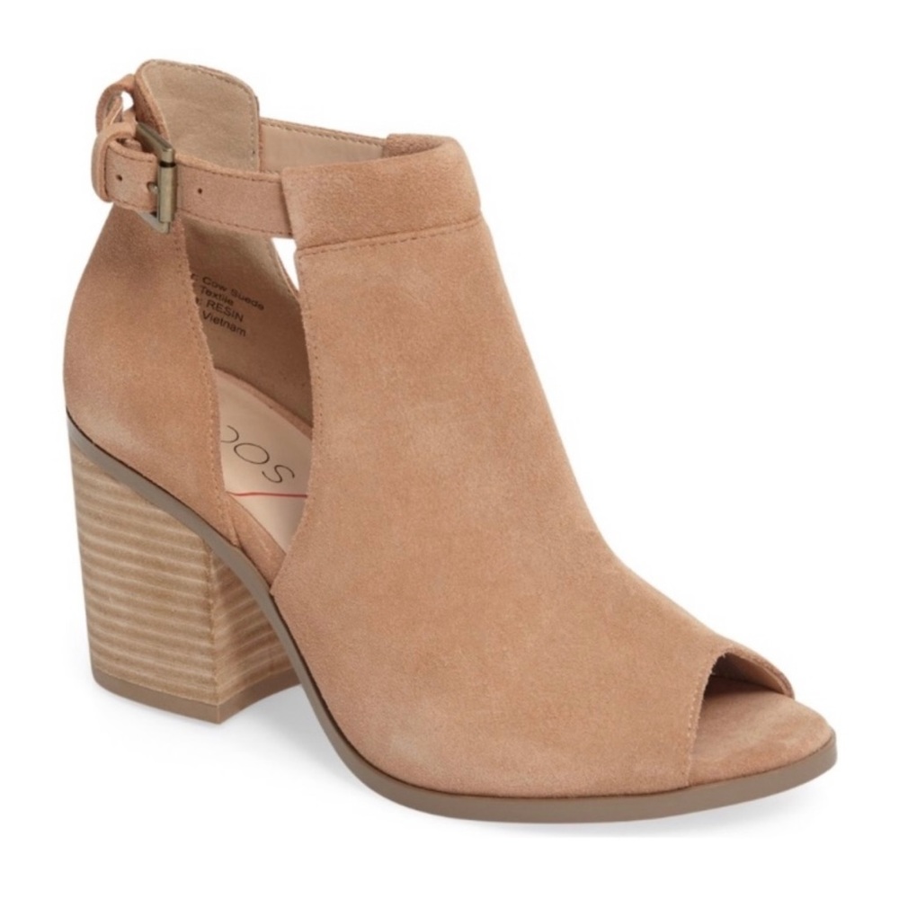 NWT *SOLE SOCIETY* Suede *FERRIS* Ankle Booties … *CARAMEL* … Size: 8.5 M